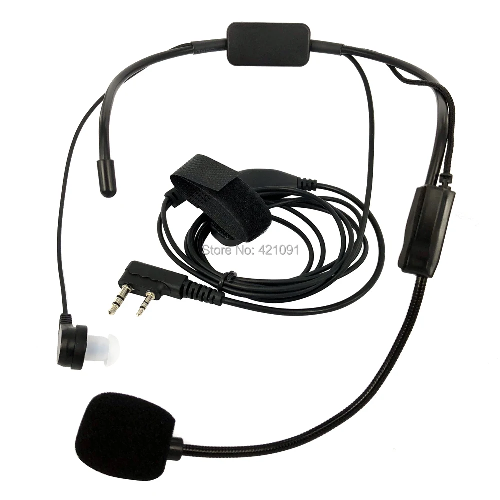 Unilateral Rear-mounted Headset Mic for Baofeng KENWOOD Radio 4
