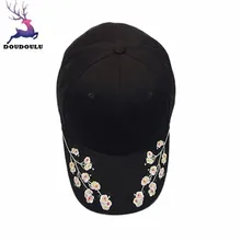 Doudoulu бейсболка с вышивкой цветочный цветок дизайн модные бейсболки Хип Хоп шляпы Gorras Mujer Кепка# ZH