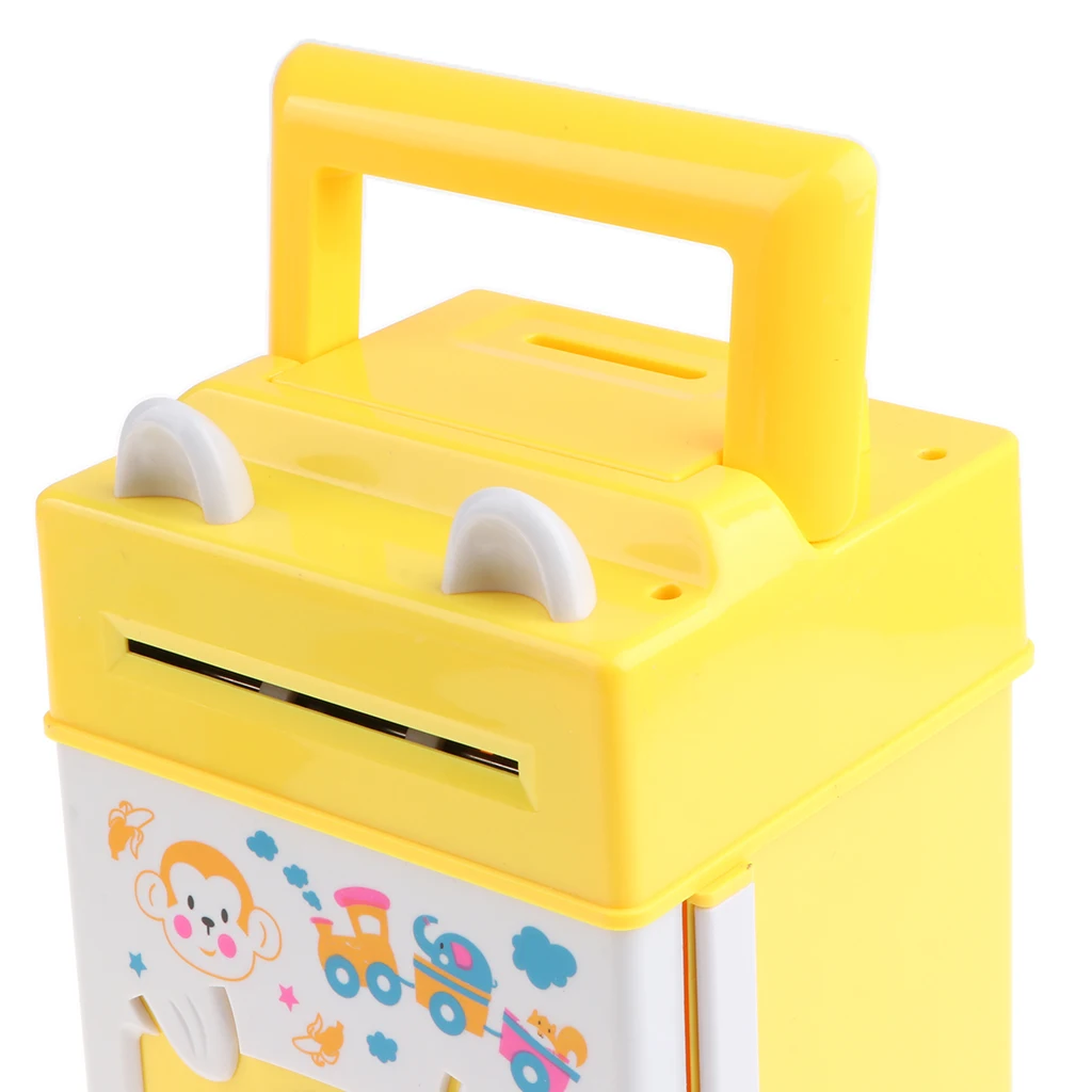 Electronic Password Piggy Bank for Kids Girls Boys Mini ATM Coin Cash Money Saving Box Pretend & Banking Toy Kid Gifts - Monkey
