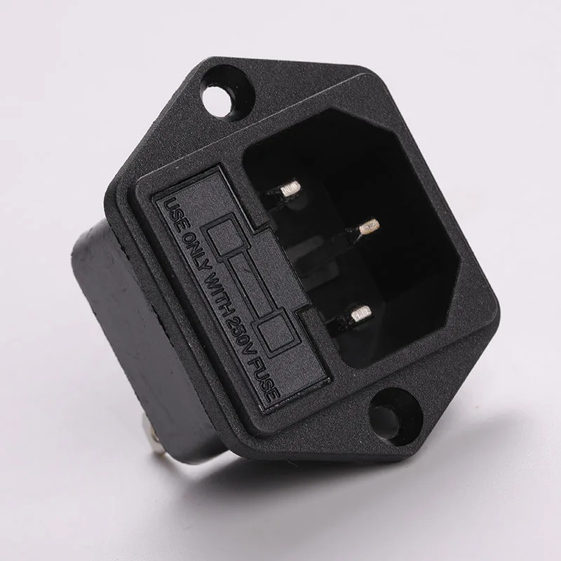 The Longest Side Of The Connector Is About 44.5mm Wide 33.2mm AC Power Socket High Power 15A / 250V Flat Foot With Ear Connector
