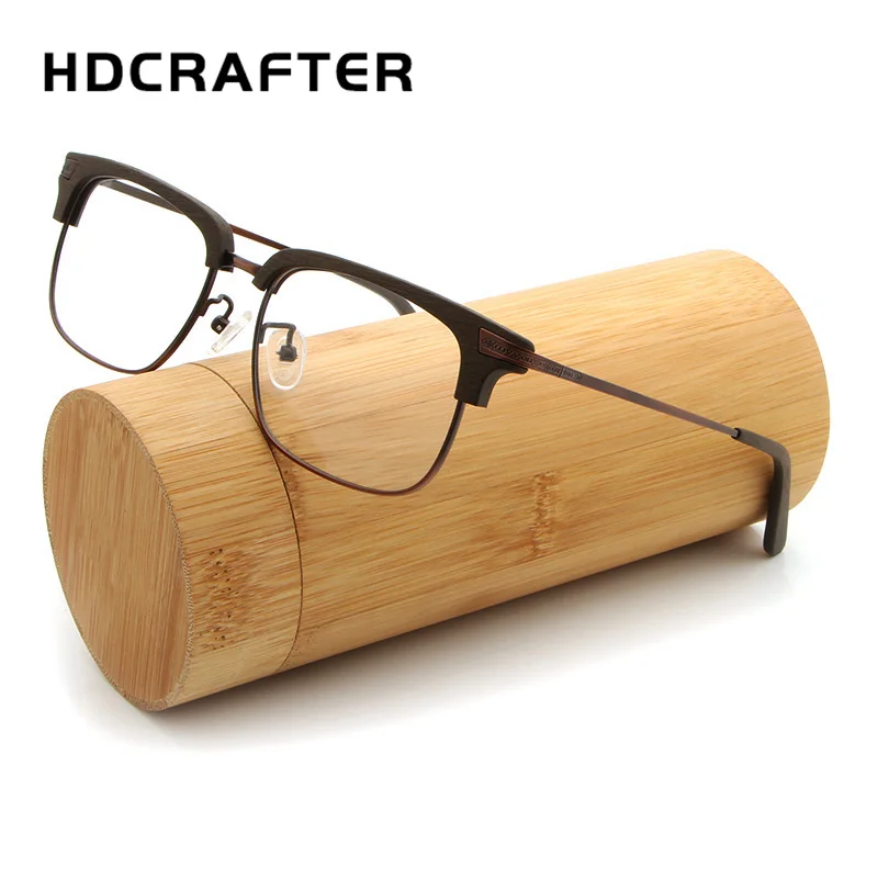 HDCRAFTER деревянная оправа для очков в стиле ретро с прозрачными линзами женщин и
