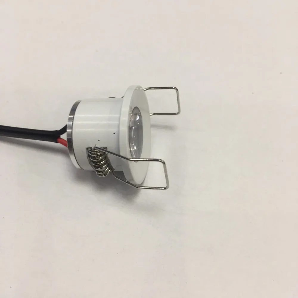 5pcs new model LED Mini Cabinet Downlight 1W diameter 31mm dc12v silver Frame Recessed Ceiling No Flicker Spot Lights For Home