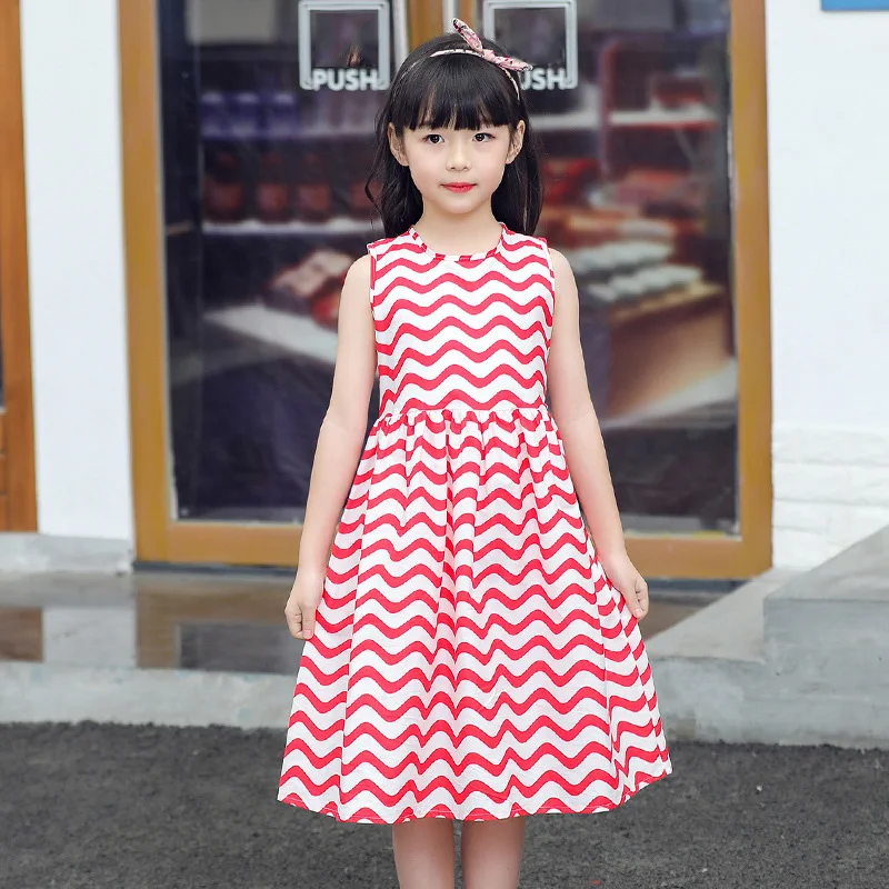 

Girls Summer Dress 2019 Girls Dress lol Surprises Ball Sleeveless Print Princess Dresses Cotton Teen Girls Clothing Robe Fille