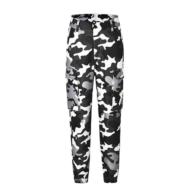 Women's Ladies Summer Spring Camo Cargo Pants Woman High Waist Long Trousers Women Casual Military Army Camouflage Pencil Pants