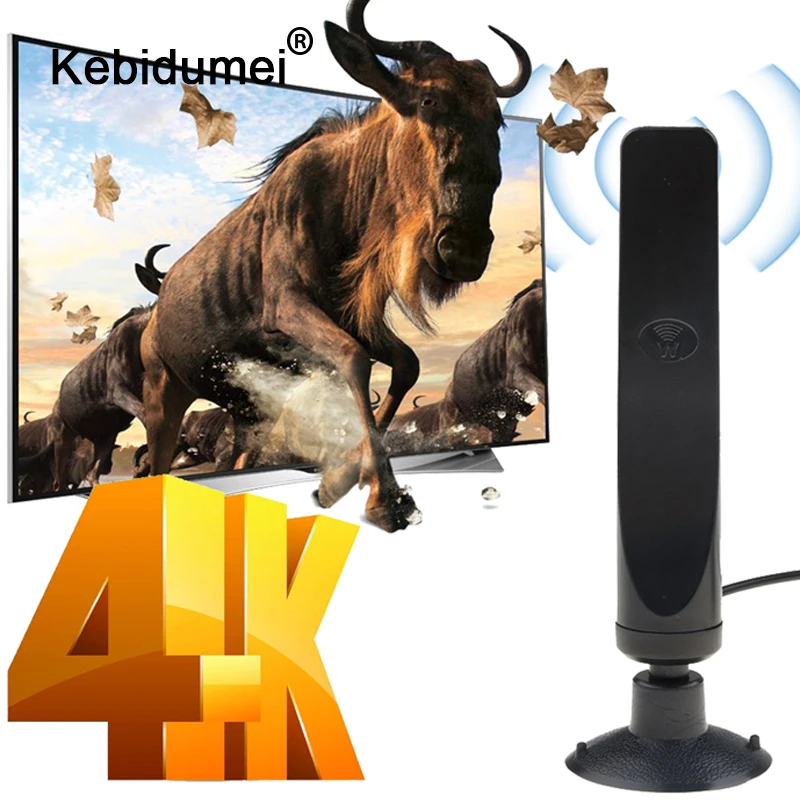 Kebidumei ТВ антенна усилитель с лучшим сигналом для DVB-T ТВ HD ТВ цифровой для Freeview HD tv 12dBi Внутренняя антенна HD ТВ антенна