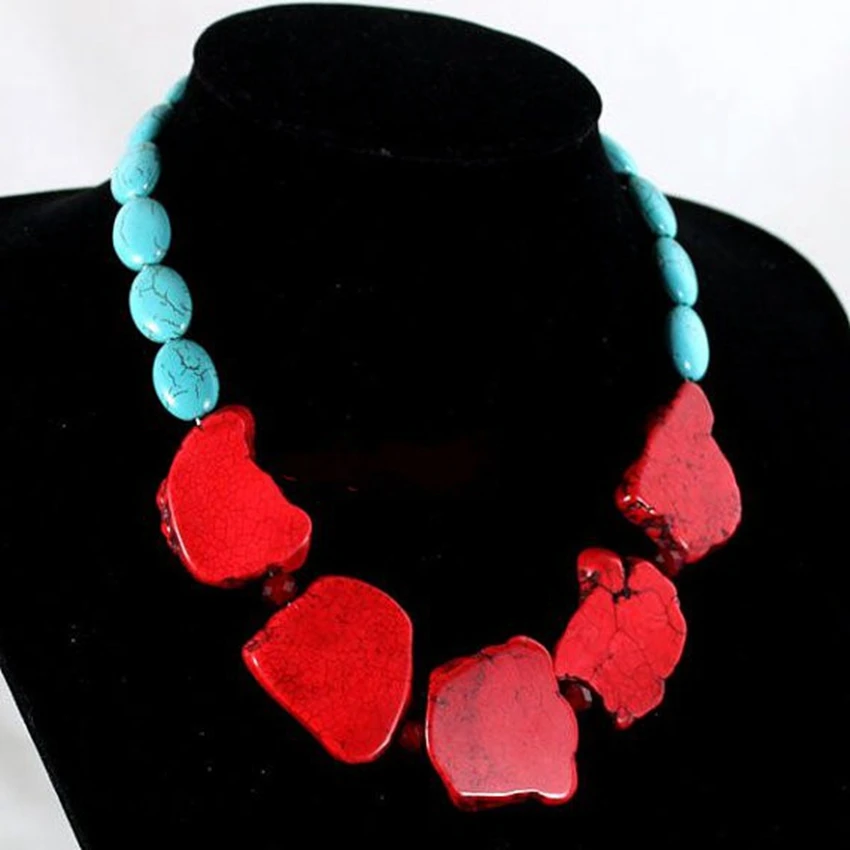 Новое Смешанное цветное каменное модное ожерелье, ожерелье-воротник