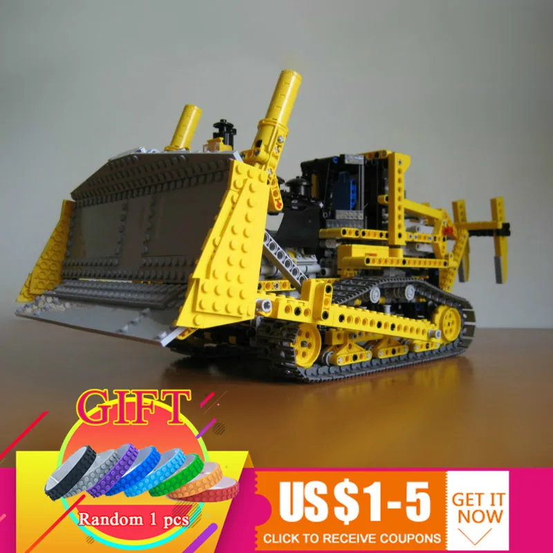 

20008 1384pcs Technical series The bulldozer set Compatible with 8275 Model Building Blocks kits Bricks toys