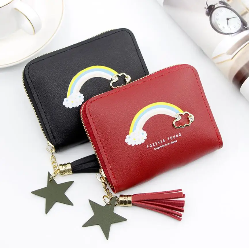 Purses woman wallet leather PU short small wallets female purse luxury brand red pink purses monederos para mujer cartera