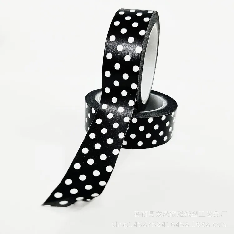 15 мм * 10 м черный и белый клей клейкие ленты японский Васи клейкие ленты декоративные клейкие ленты DIY Записки Бумага