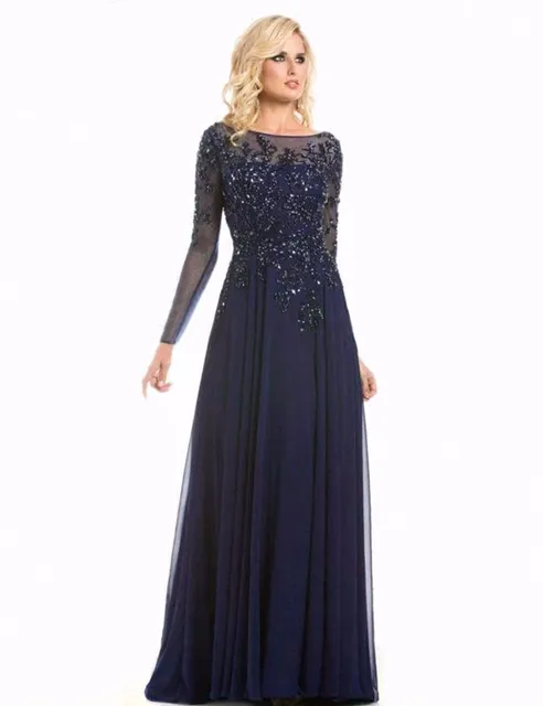 vestido longo de festa azul marinho