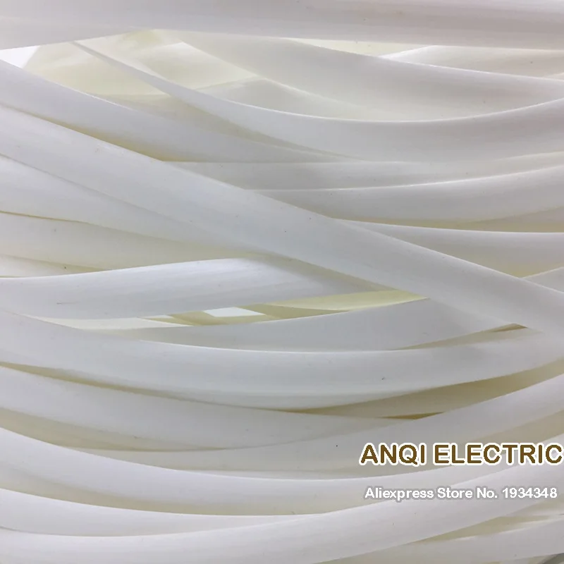 White flat synthetic rattan weaving material