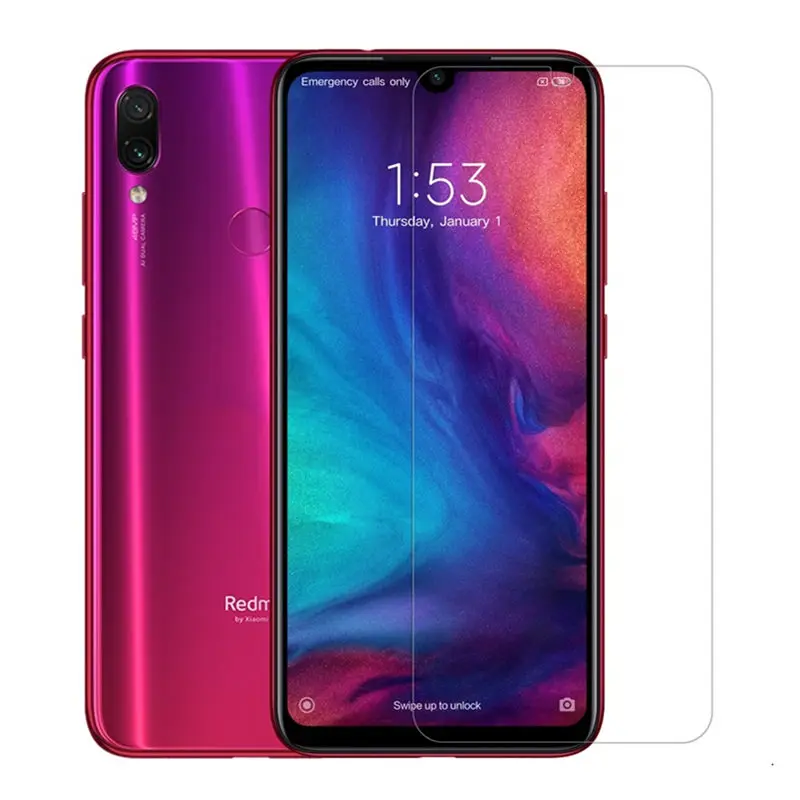 الزجاج المقسى ل Xiaomi Redmi ملاحظة 7 برو 6 GB 128 GB الهاتف أنف العجل 675 6.3 بوصة Note7pro الذكي واقي للشاشة