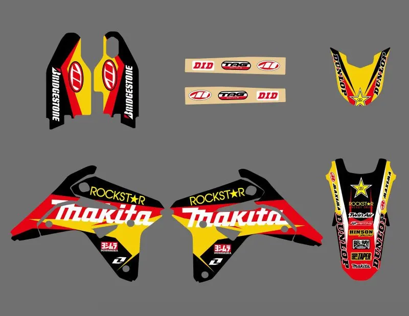 Новая команда наклейки графика Фоновые наклейки для Suzuki RMZ450 RM-Z 450 РМЗ 450 2007 мотоцикл Стикеры наклейка графический
