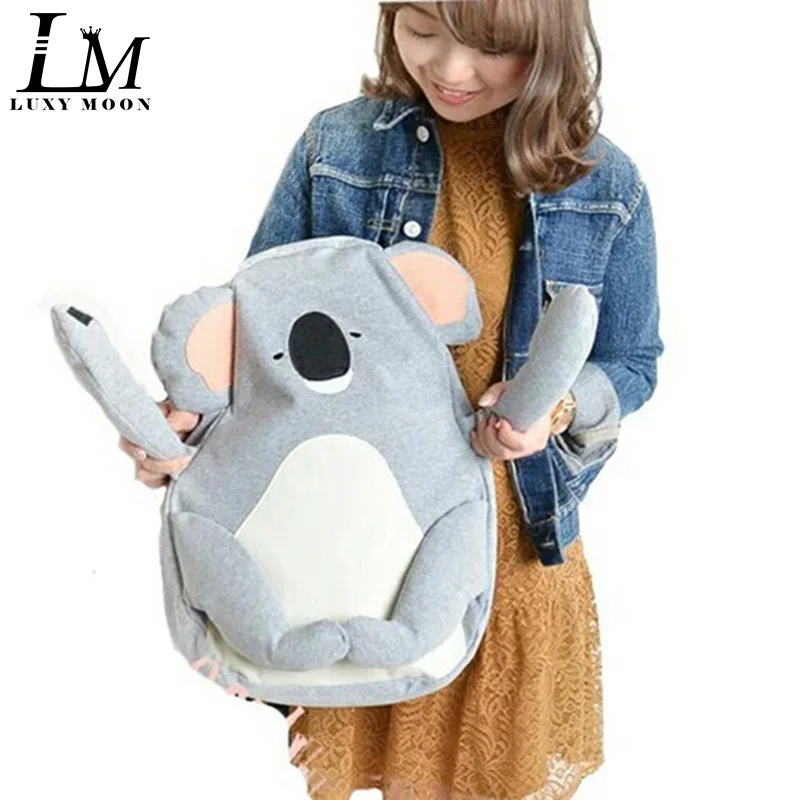 

Women Cute Japanese Backpacks for Teenage school Girls Cartoon koala Bear Design large Travel Rucksack high Quality book bag
