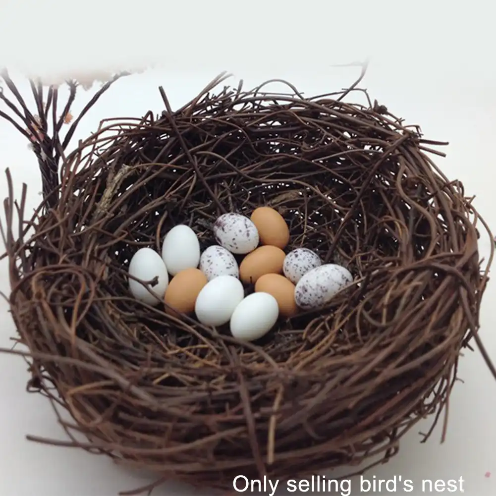 Ninho artificial espuma mini pe codorniz ovo falso ninho de pássaro para o casamento casa quintal decoração do jardim diy artesanato para a páscoa