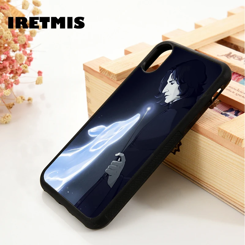 

Iretmis 5 5S SE 6 6S Soft TPU Silicone Rubber phone case cover for iPhone 7 8 plus X Xs Max XR HARRY POTTER SNAPE AND DOE