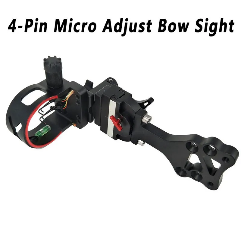 

Archery Accessories 4-Pin Micro Tuning Bow Sight For Compound Bow Huning Shooting