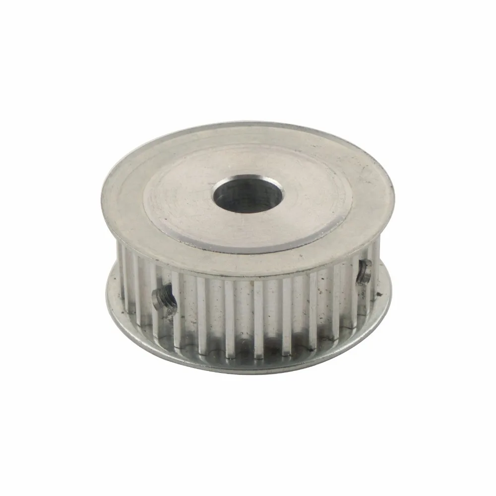 5M 30Tooth 20mm Inner Bore Diameter 21mm Width Aluminium Alloy Timing Belt Pulley 5mm Teeth