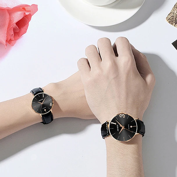Новые модные парные часы, кварцевые часы для мужчин и женщин, наручные часы для женщин и мужчин, часы для влюбленных, часы с кожаным ремешком, Relogio Feminino, подарок