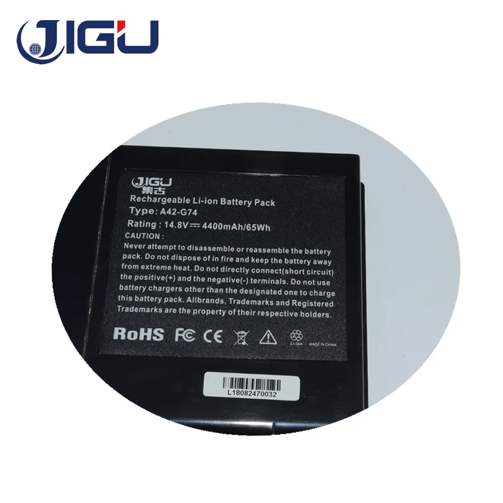 JIGU 8 ячеек Аккумулятор для ноутбука ASUS A42-G74 G74 G74J G74S G74SX G74SW G74JH G74SW-A2