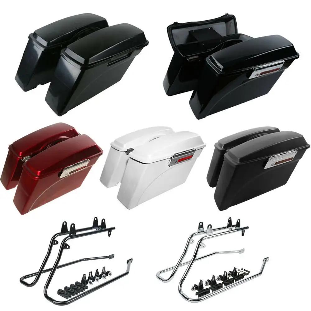 Motorcycle Hard Saddlebags Conversion Bracket Mounts For Harley Softail