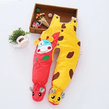 Детские штаны с хлопковой подкладкой, носки, зимние хлопковые брюки для новорожденных, Детские тренировочные штаны для мальчиков и девочек, детские зимние комбинезоны, комбинезоны