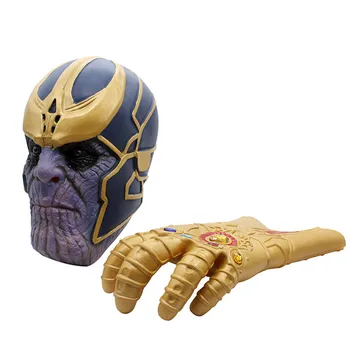 

Thanos Mask The Avenger Infinity War Bronze Glove Masks Vision Age Ultron Party Mask Iron Man Latex Legends Cosplay Thor hulk