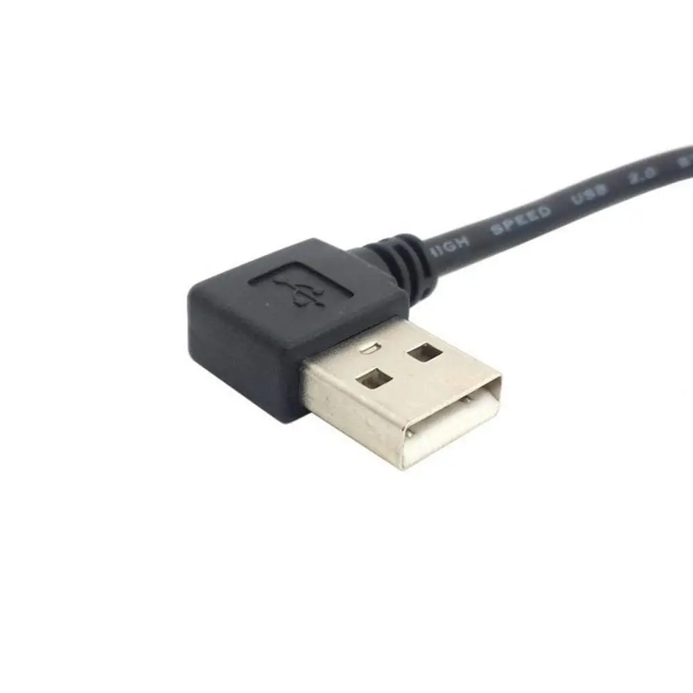 Левый Угловой USB 2,0 A папа налево угловой B папа 90 градусов Принтер Сканер кабель 20 см