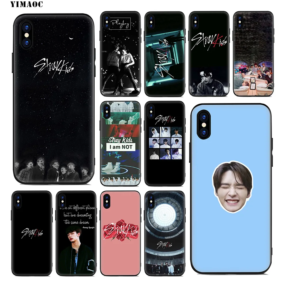 

YIMAOC Stray Kids K Pop Soft Silicone Case for iPhone Xr Xs Max X or 10 8 7 6 6S Plus 5 5S SE