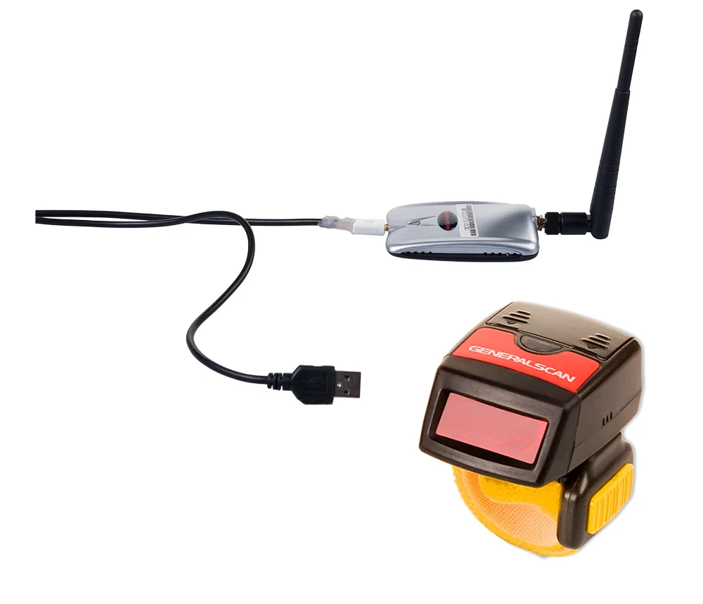 Bluetooth 4.0 ring barcode scanner Generalscan R1000BT HP with D100BT