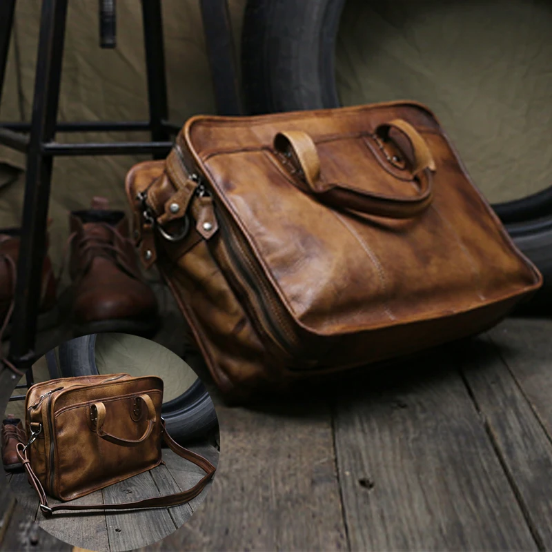 Винтажный Мужской портфель из натуральной кожи, кожаная деловая сумка, мужская сумка для ноутбука, сумка-тоут, портфель с кодовым замком, сумка на плечо
