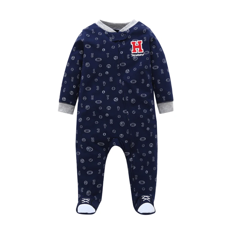 

Baby boy girl 2019 latest autumn and winter long-sleeved jumpsuit, striped print, jumpsuit