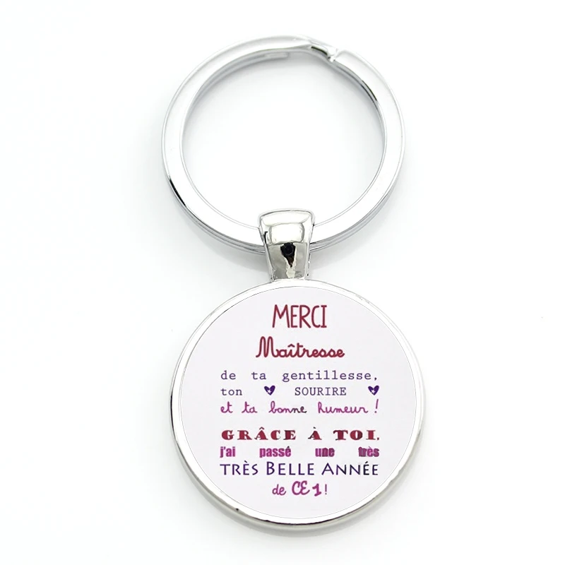 TAFREE merci maitresse цепочка для ключей кольцо держатель Мода Серебряный цвет металический брелок для ключей, ювелирные изделия для мужчин и женщин, подарок для преподавателей CT278 - Цвет: CT288