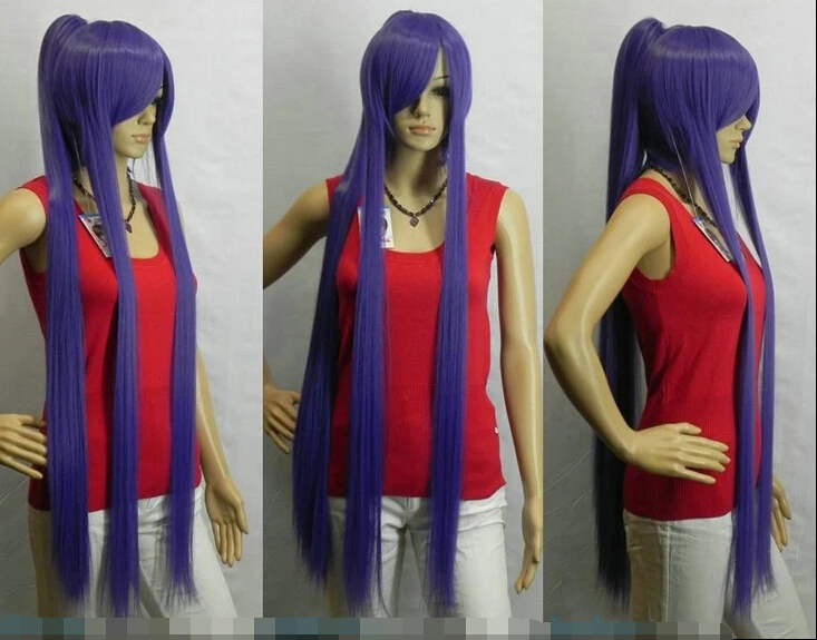 

Unique Extra Long Straight Purple Split Cosplay Wig USPS free Shipping 150317