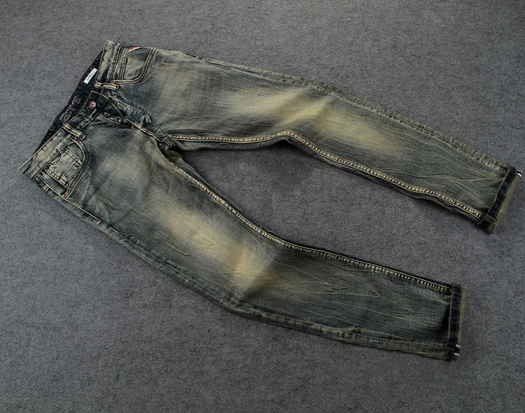 Итальянские винтажные дизайнерские мужские джинсы, зауженные джинсы на пуговицах, классические джинсы Homme, хлопковые брюки, простой стиль, Брендовые мужские джинсы