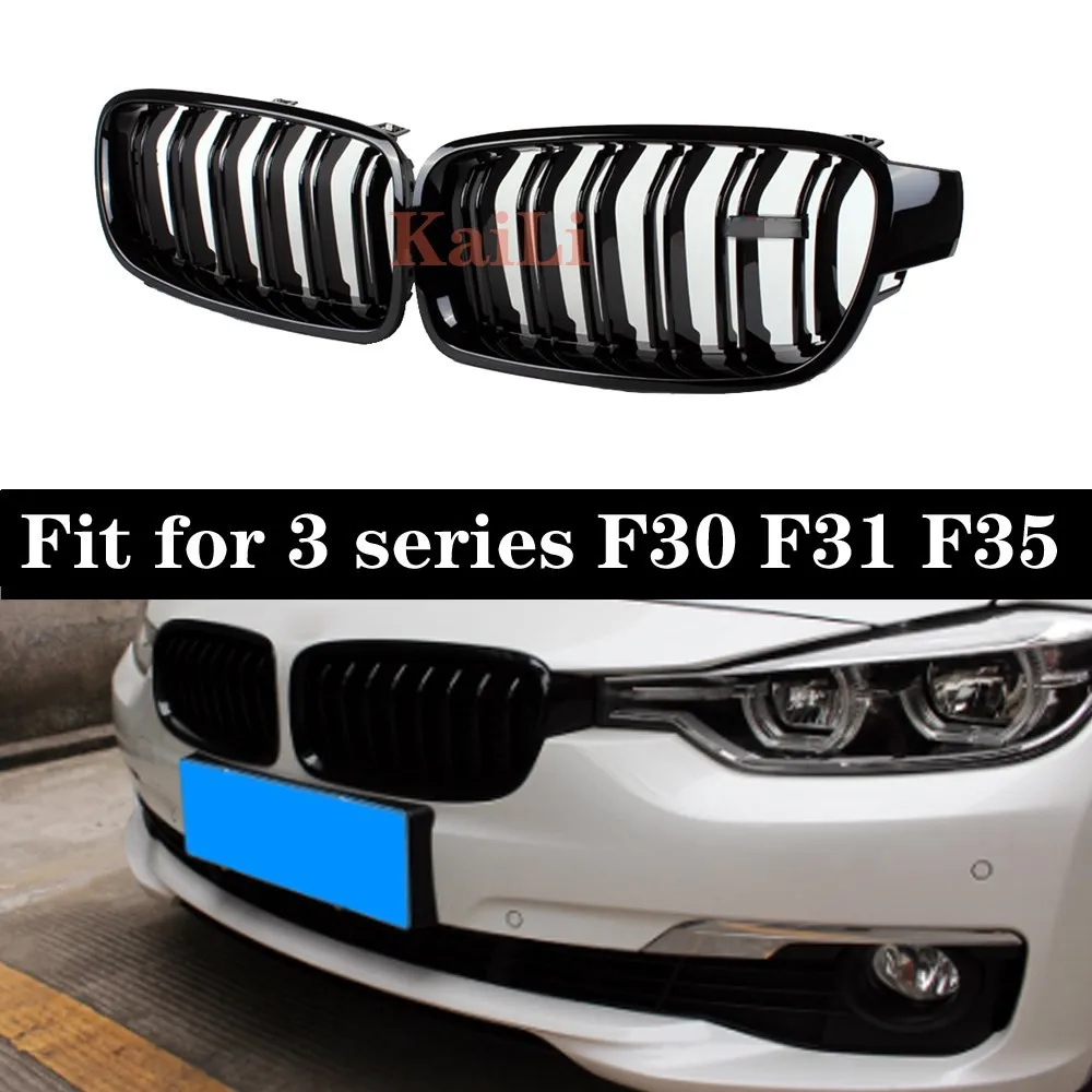 

2-Slats Kidney Grills For BMW 3 Series F30 F31 F35 316i 318d 320i 325d 2012+