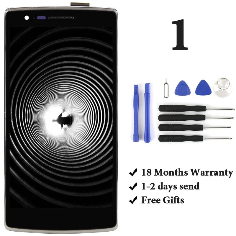 

For Oneplus One A0001 LCD Display With Touch Screen Assembly Replacement With Frame Test Good For Oneplus One LCD 1+ With Tools