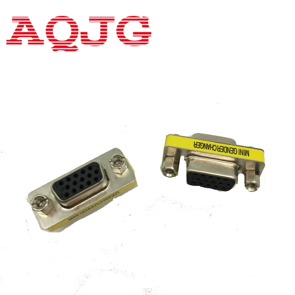 Female to Female VGA HD15 Pin Gender Changer Convertor Adapter AQJG VGA