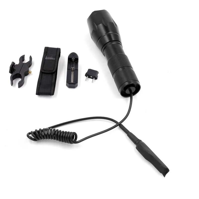 

Cree XP-L V5 10w Power LED Aluminum Zoomable Cree flashlight lamp with Charger+ Holster+ Gun Mount+Remote switch
