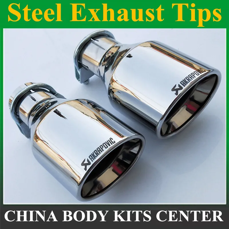 

Free Shipping: car styling Inlet 51mm to Outlet 102mm Akrapovic Stainless car Car Exhaust Tip, Escape Akrapovic Muffler Tip
