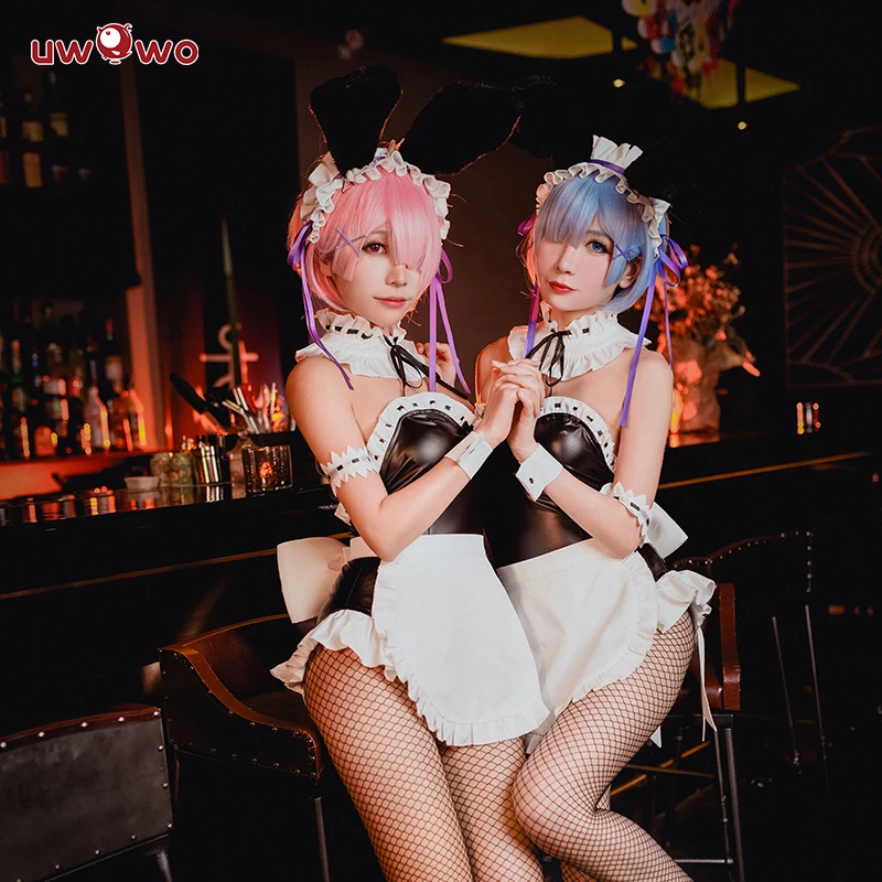  Sexy Cosplay Costume Women UWOWO Ram Rem Sexym Cosplay Costume Anime Re Zero CosplayBunny Ver Costu