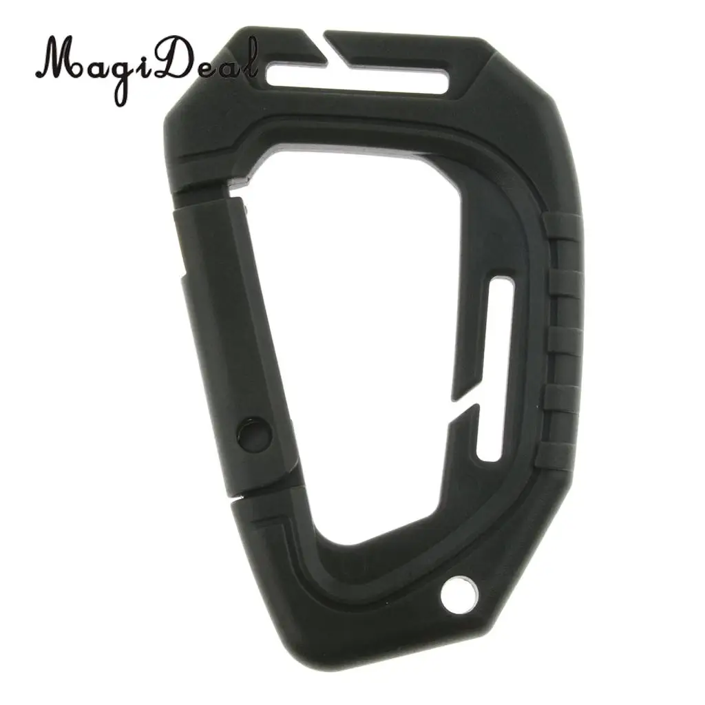 MagiDeal Light Weight Spring Snap Gear Clip Carabiner Clips Utility Hooks Backpack Hanging Buckle for Camping Hiking Fishing