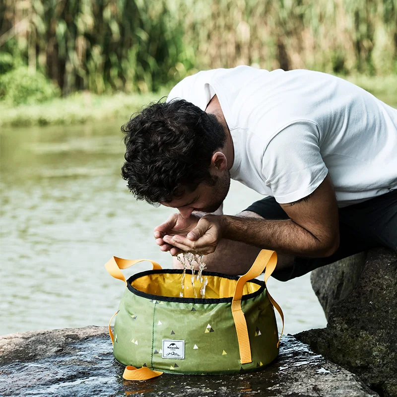 NatureHike Portable Outdoor Travel Folding Water Bucket Wash Basin For Camping Hiking Picnic NH18L010-P