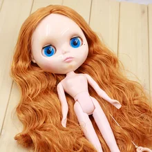 Цена Обнаженная кукла blyth медные волосы фабрика кукла подходит для DIY Изменить игрушка BJD для девочек