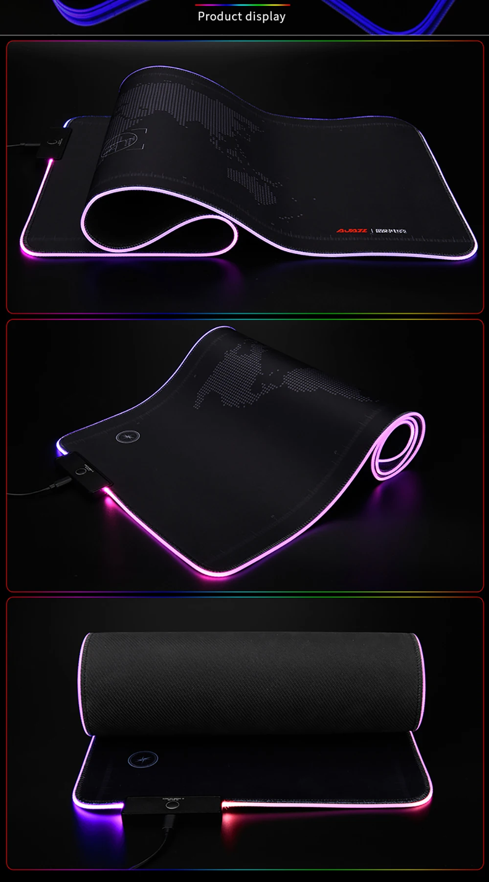 Ajazz AJPADs USB Mouse Pad RGB Luminous Mouse Mat (8)