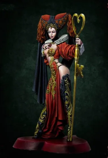 1/24 масштаб 75 мм сексуальная фигура Rubina королева неокрашенные миниатюрные смолы