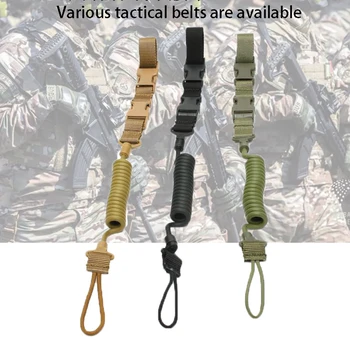 

Spring Rope Tactical Multifunctional Outdoor Tools Adjustable Durable Tactical 1.5m Key-Chain for Camping BBQ Hunt Bungee Shoot