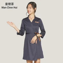 Профессиональный халат для медсестры, униформа для женщин, рукав семь четвертей, Облегающие Модели матовой одежды или одежда для медсестер