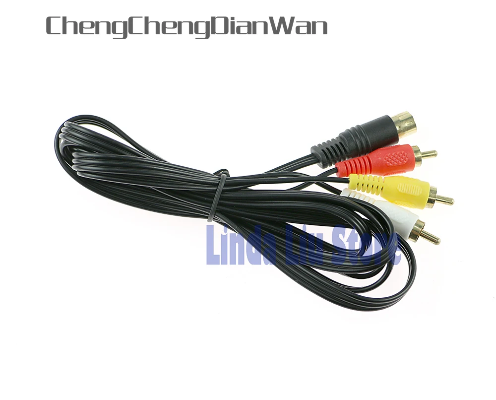 Прочный Аудио Видео AV кабель chengdianwan 1 8 м 6 футов для Sega Saturn SS A/V RCA Соединительный