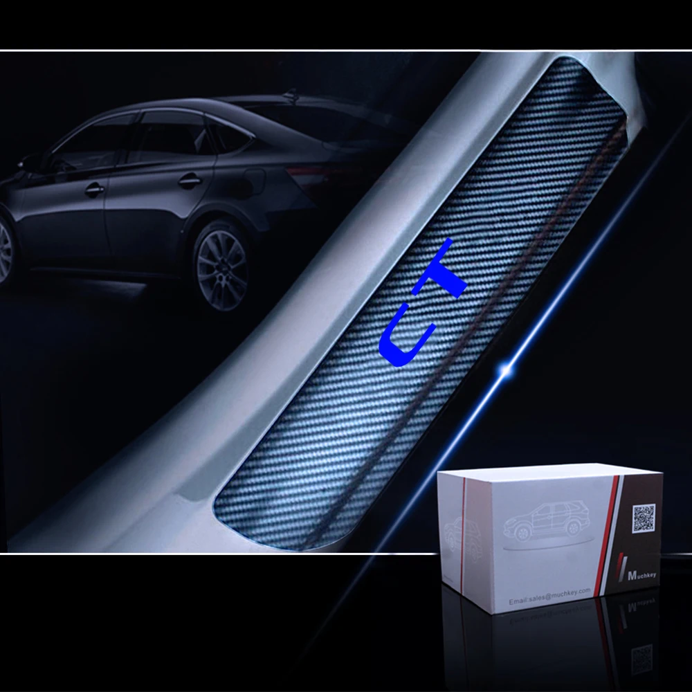 Для Lexus CT серия Накладка на порог двери автомобиля Наклейка для порога декоративная Накладка на порог виниловая наклейка из углеродного волокна для стайлинга автомобиля